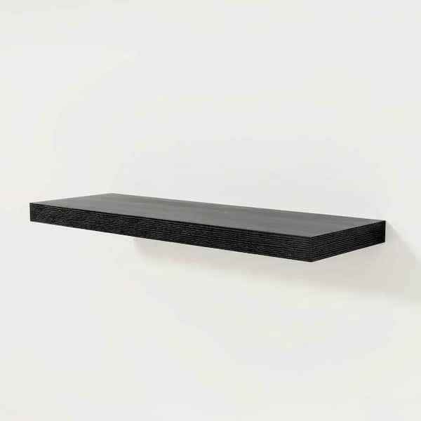 36 in. W x 12 in. D Black Floating Shelves Decorative Wall Shelf, 2" Thick Floating Shelf (1 Pack)