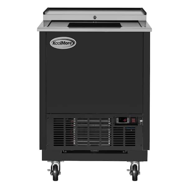 Koolmore 26 in. 5 cu. ft. Capacity Auto/Cycle Defrost Commercial Glass Froster Chest Freezer in Black