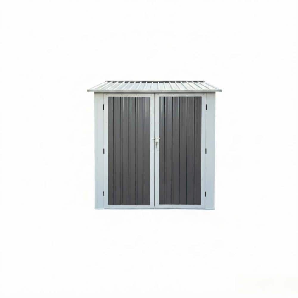 6 ft. W x 9 ft. D Gray Metal Shed with with Window & Flower Rack, Lockable Double Doors (54 sq. ft.) price history on PriceWatchPro