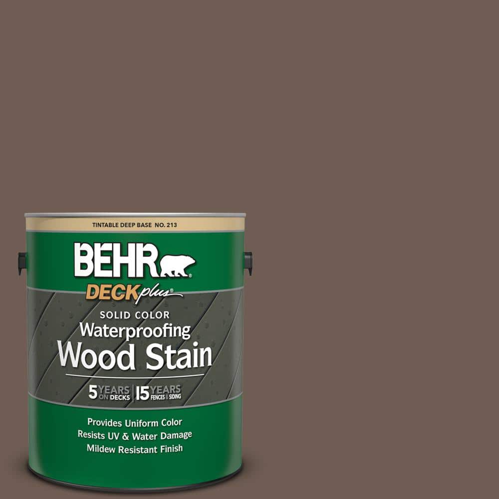 1 gal. #N210-6 Swiss Brown Solid Color Waterproofing Exterior Wood Stain