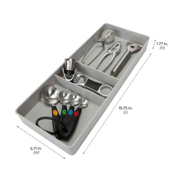 Kitchen Details 15020 2 Tier in Drawer Knife Organizer Grey