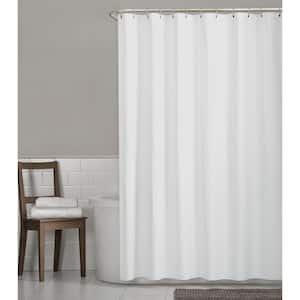 HOOKLESS Plainweave 71 in. W x 74 in. L Polyester Shower Curtain in Frost  Grey RBH40MY759 - The Home Depot