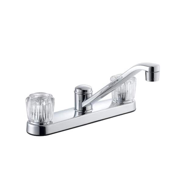 Glacier Bay Aragon 2-Handle Standard Kitchen Faucet in Polished Chrome