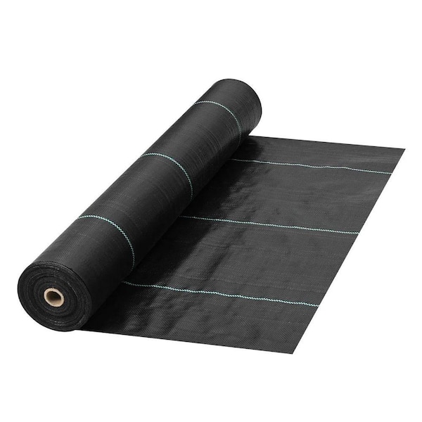 5 ft. x 250 ft. Polypropylene Landscape Fabric 5 oz. Woven Weed Barrier Geotextile High Permeability