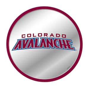 17 in. Colorado Avalanche Secondary Logo Modern Disc Mirrored Decorative Sign