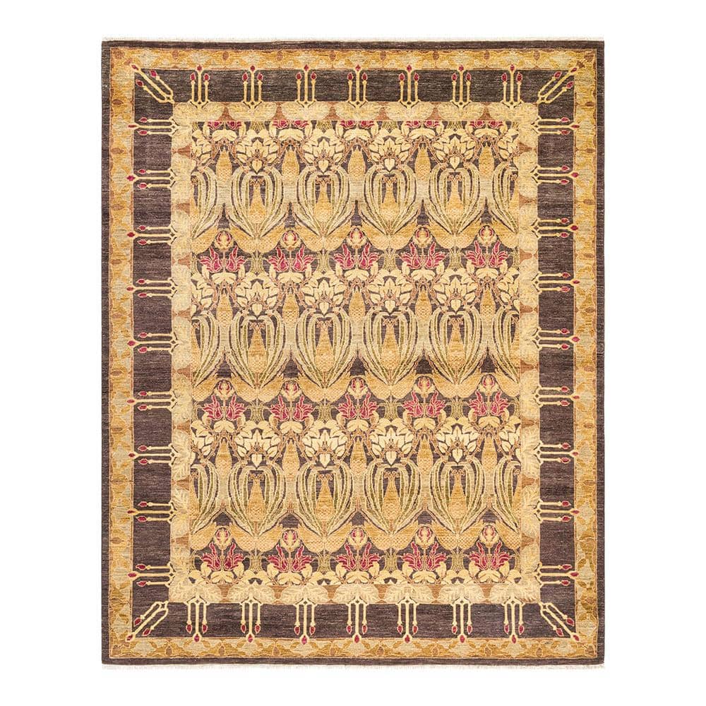 Solo Rugs Arts and Crafts One of a Kind Contemporary Walnut 8 ft. 1 in