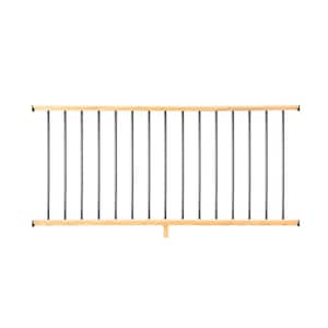 6 ft. Southern Yellow Pine Moulded Rail Kit with Aluminum Round Balusters