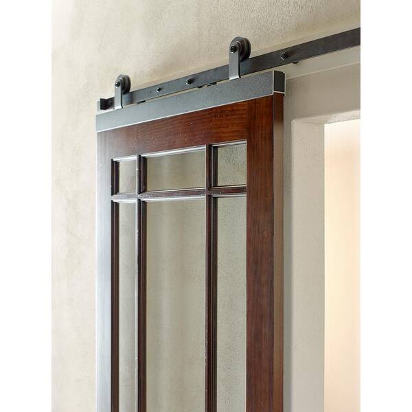 Jeld Wen 72 In Designglide Matte Black Soft Close Barn Door Sliding Hardware Kit Jw2245 00002 Jeld Wen 72 In Designglide Matte Black, Exterior Sliding Barn Door Hardware Home Depot