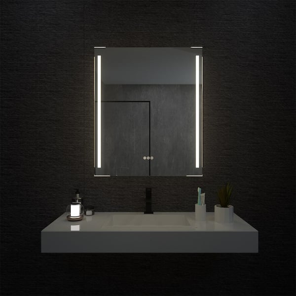 niveal 30 in. W x 36 in. H Rectangular Frameless LED Wall Bathroom Vanity Mirror