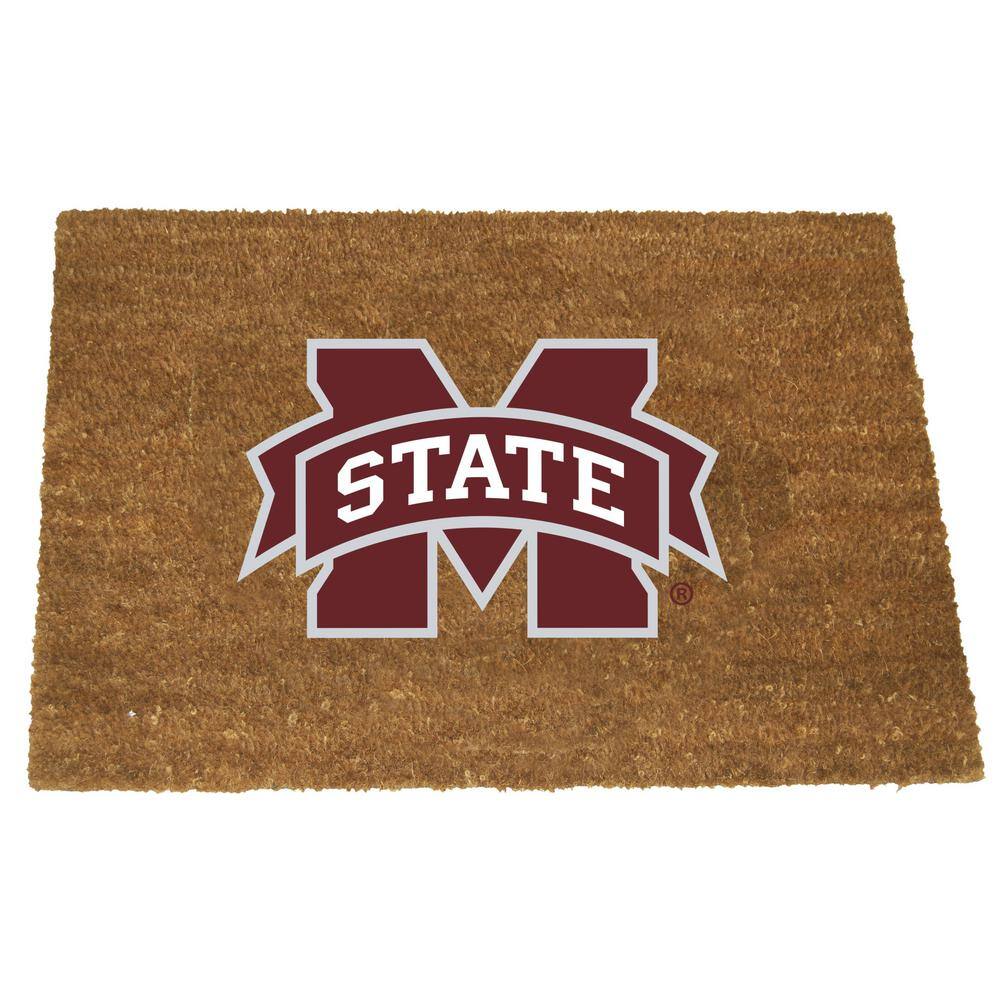 Mississippi St Brown 29.5 in. x 19.5 in. Coir Fiber Colored Logo Door Mat price history on PriceWatchPro