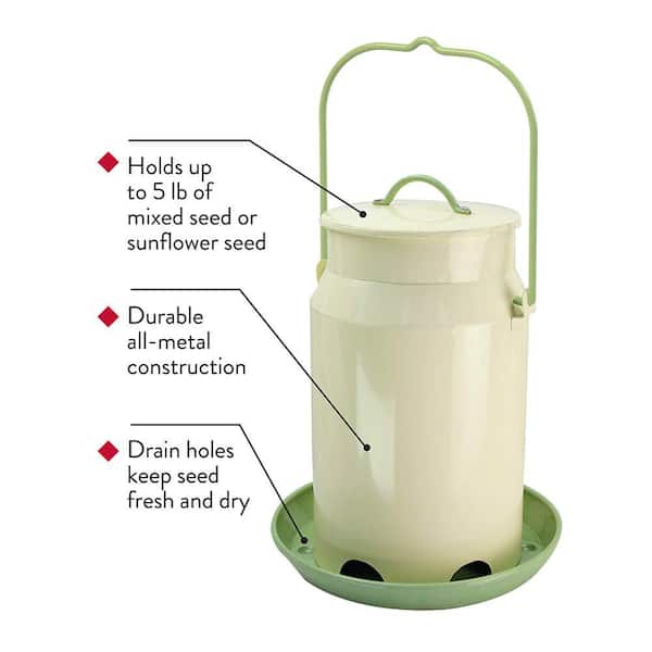 Milk Pail Hopper Hanging Bird Feeder - 5 lb. Capacity