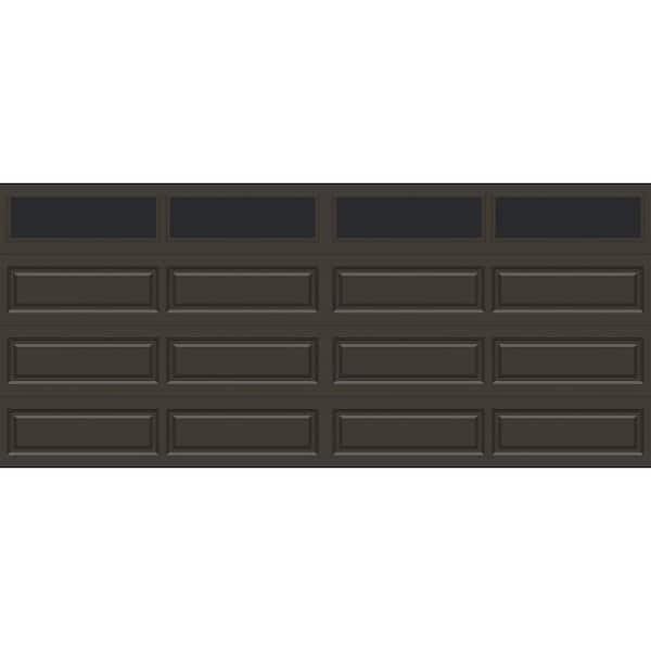 Clopay Classic Steel Long Panel 16 ft. x 7 ft. Insulated 18.4 R-Value Mocha Brown Garage Door with windows