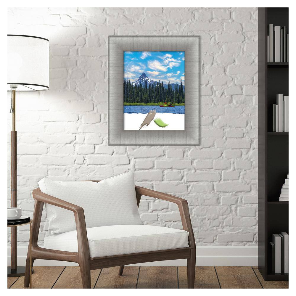 Elegant Brushed Pewter 19" x 16" Picture Frame