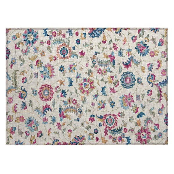 Chantille Machine Washable Indoor/Outdoor Abstract ACN1006 Linen 1 ft. 8 in. x 2 ft. 6 in. Area Rug