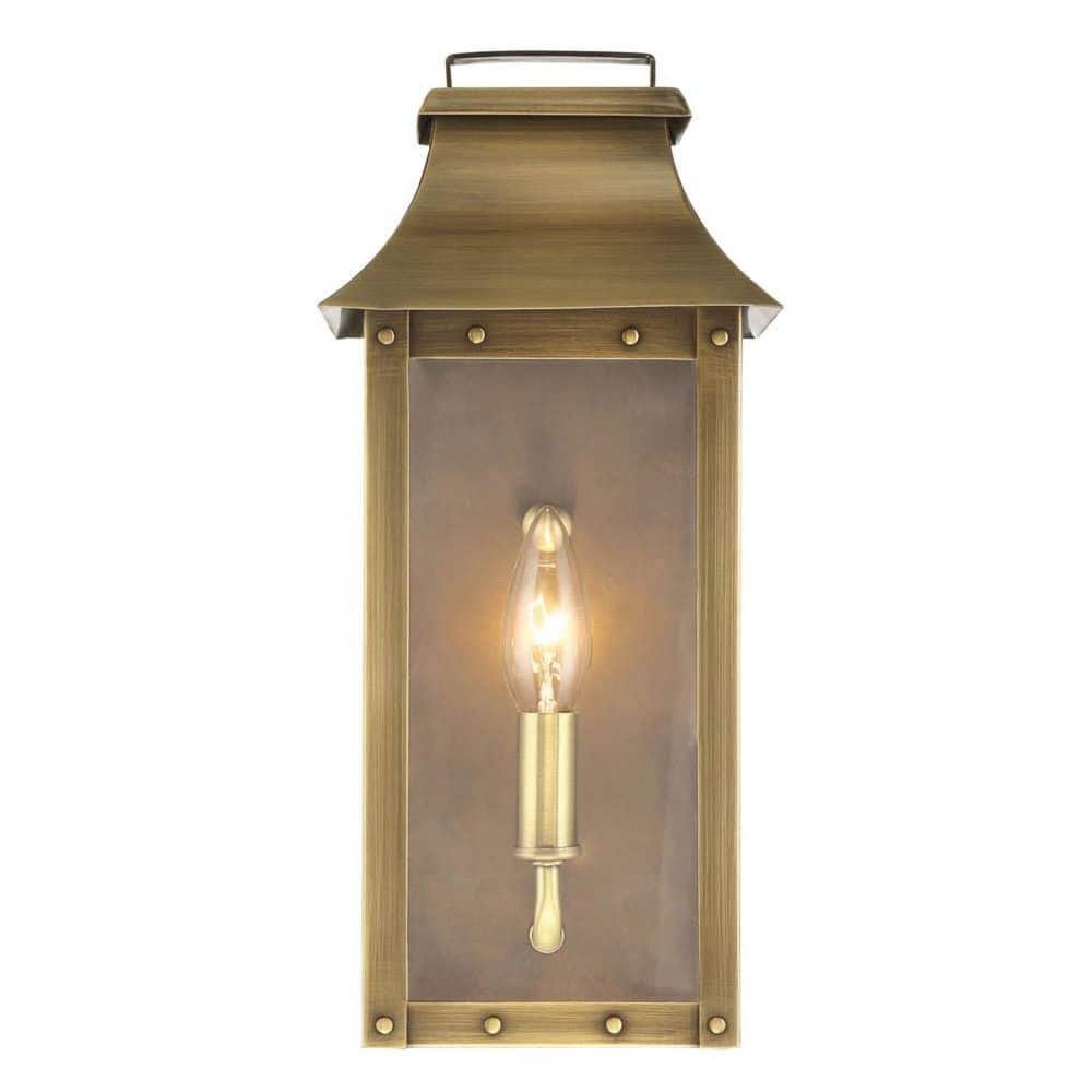 13.25 in. Brass Outdoor Hardwired Sconce with No Bulbs Included price history on PriceWatchPro