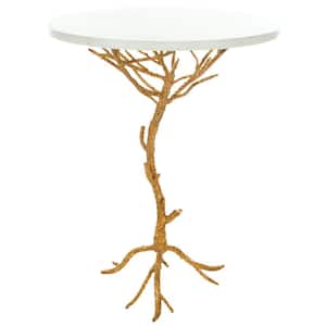 Carolyn White/Gold End Table