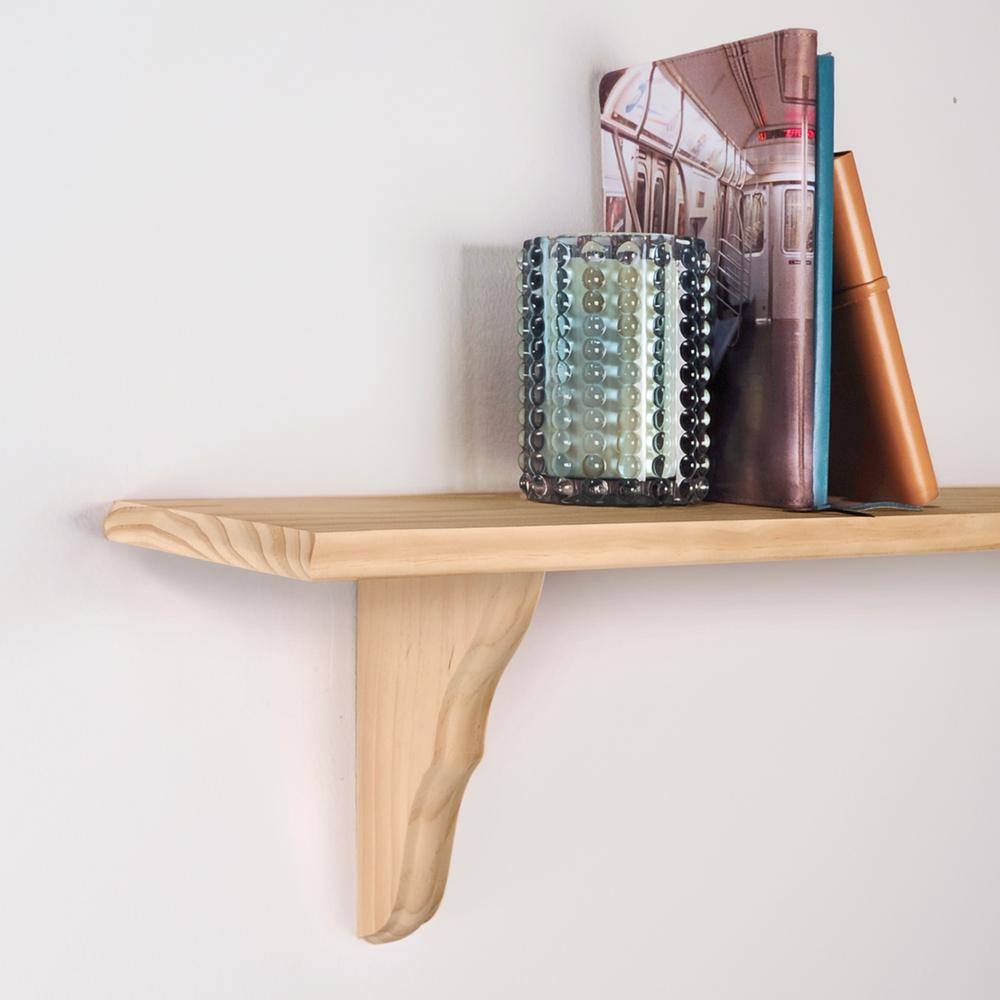 Satin Finish Pine Wall Mount Bracket 5 in.