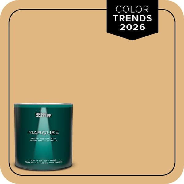 BEHR MARQUEE 1 qt. #M270-5 Beehive Semi-Gloss Enamel Interior Paint & Primer