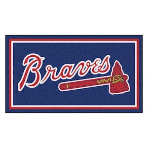 MLB - Atlanta Braves 3 ft. x 5 ft. Ultra Plush Area Rug