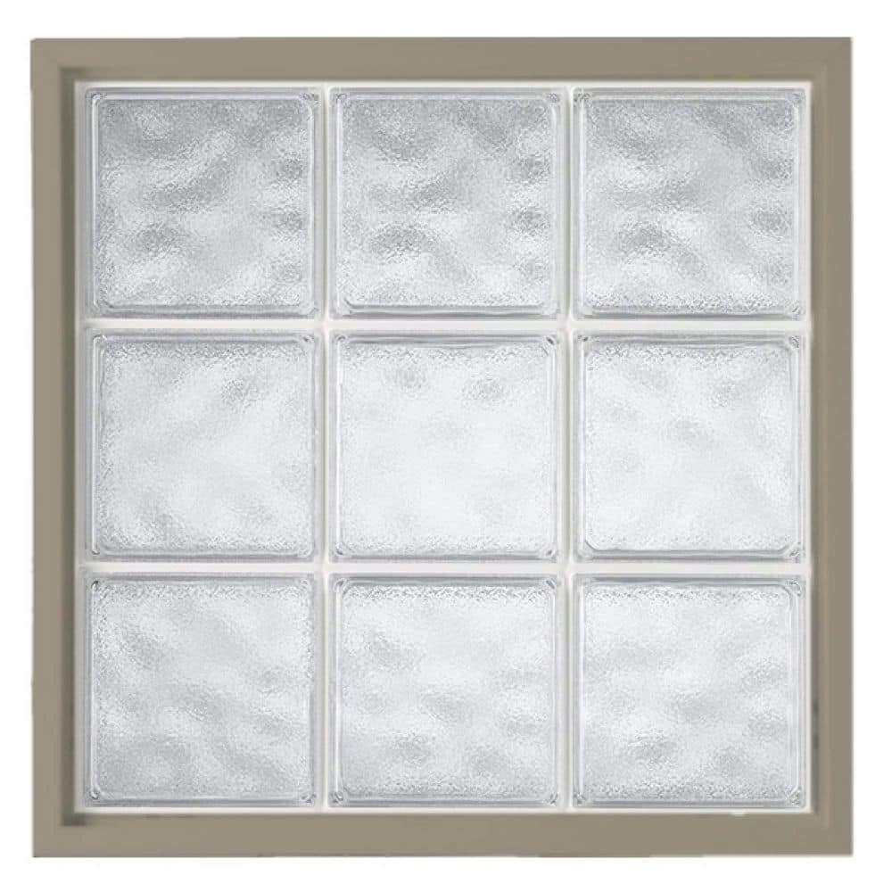 34 in. x 10 in. Acrylic Block Fixed Driftwood Vinyl New Construction Picture Window-Glacier Block price history on PriceWatchPro