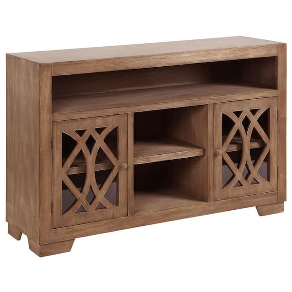 StyleCraft Saddle Sand 56 in. Natural Sand Entertainment Center Fits TV's up to 54 in.