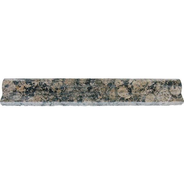 MSI Baltic Brown 2 in. x 12 in. Polished Granite Rail Molding Wall Tile (10 lin. ft. / case)