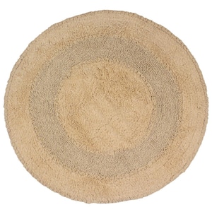 Radiant Collection 100% Cotton Bath Rugs Set, 30 in. Round, Linen