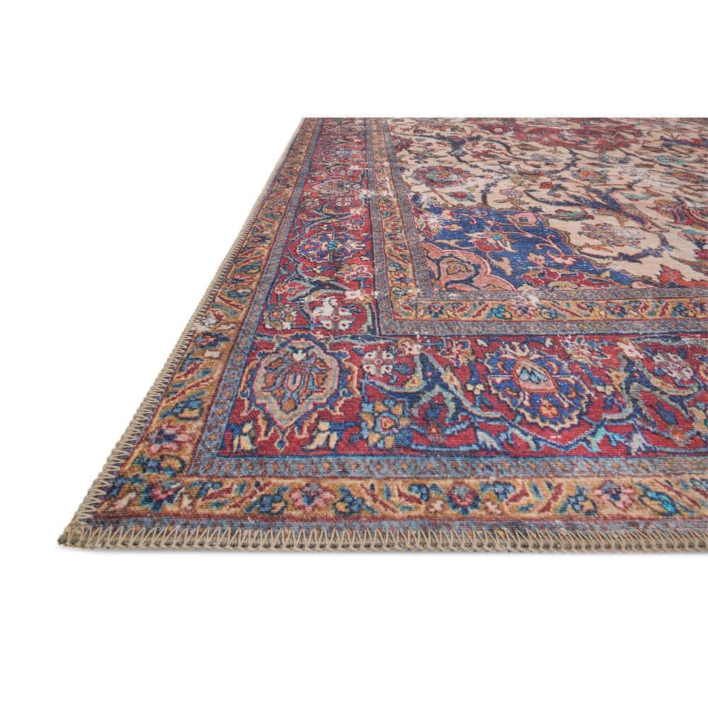 Multicolor Hand-Knotted Wool and Synthetic Area Rug 7'6" x 9'6"