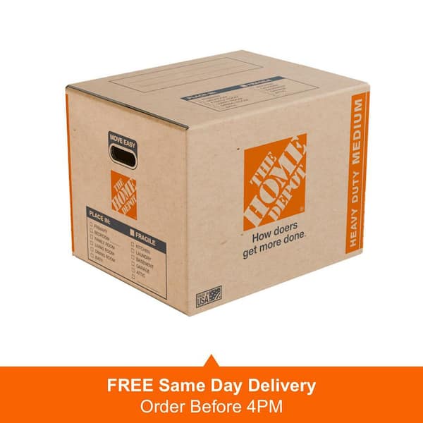 Medium Heavy Duty Moving, Shipping, Packing Box with Handles