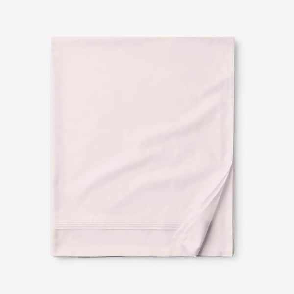 The Company Store Legends Hotel Pink Sand Solid 600-Thread Count Egyptian Cotton Sateen Twin/Twin XL Flat Sheet