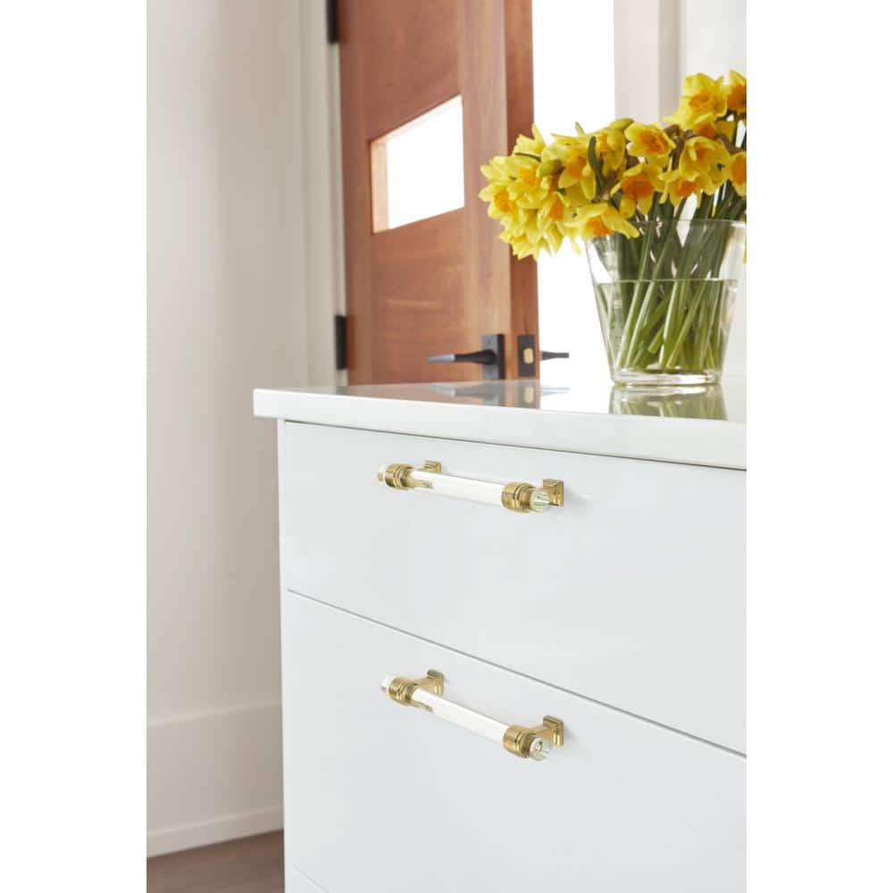 Clear and Champagne Bronze 5-1/16" Bar Cabinet Pull