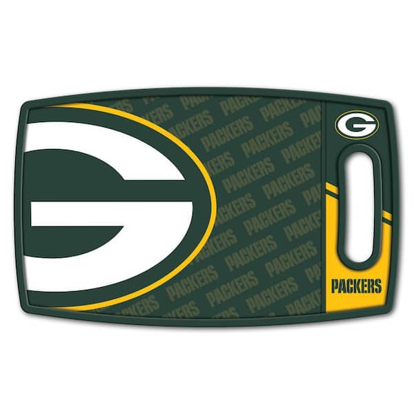 NFL Green Bay Packers Logo Series Cutting Board 9 in. x 0.5 in. - Rectangle- Manufactured Wood and Polypropylene