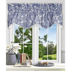 Meadow 15 in. L Polyester Lined Scallop Valance in Cobalt
