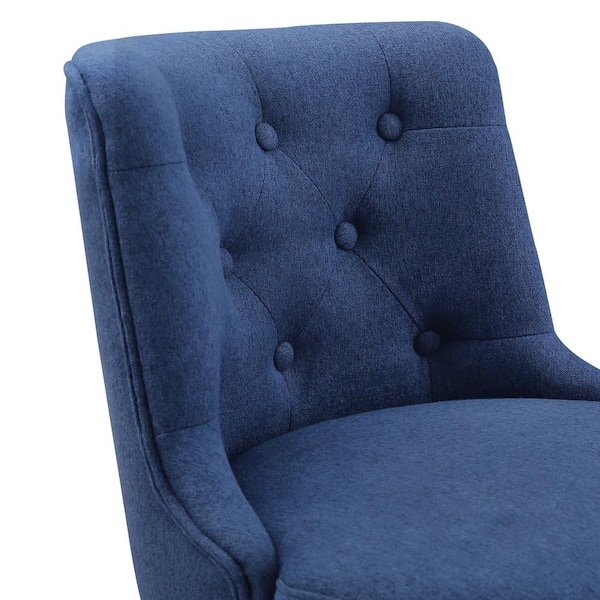 cozyman Rowland 26.5 in Seat Height Navy Blue Upholstered Fabric