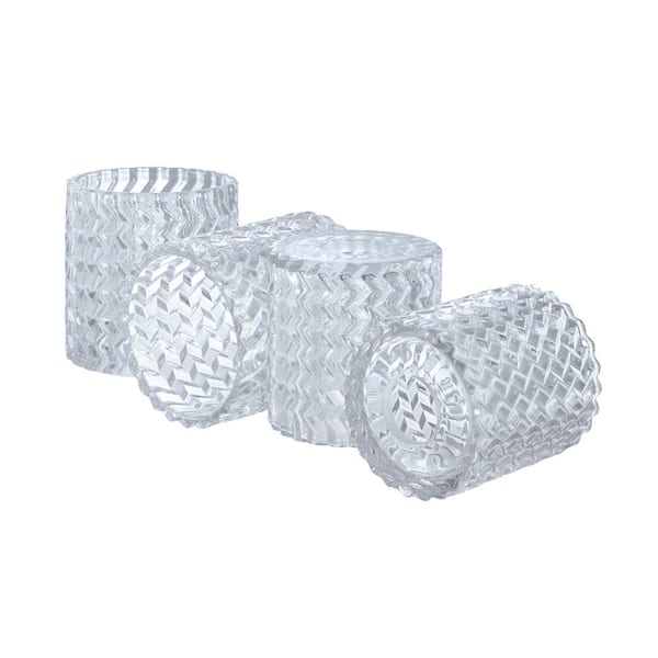 4.75 in. Clear Diamond Glass Cylindrical Pendant Shade with 1.69 in. Neckless Fitter