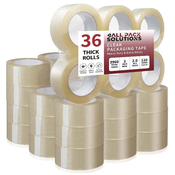 2 in. Wide x 330 ft. High-Performance Moving Box Sealing Tape (36 Rolls)