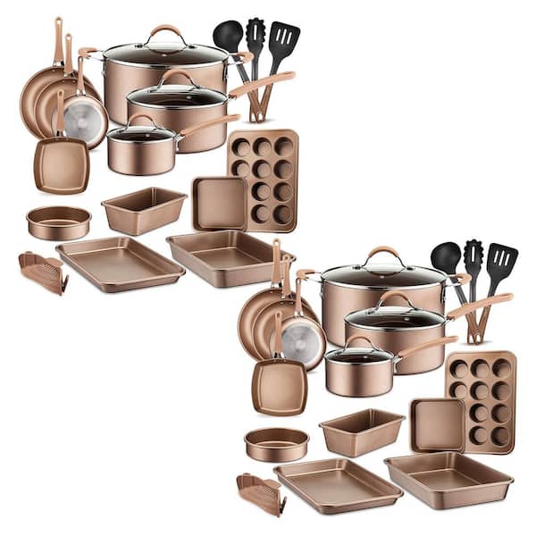 NutriChef 12-Piece Bronze Nonstick Cooking Kitchen Cookware Pots and Pans  Set NCCW20S.5 - The Home Depot
