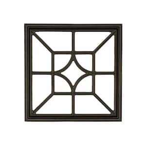 15 in. x 15 in. Black Cast Aluminum Square/Diamond Insert for Wooden Gate or Fence