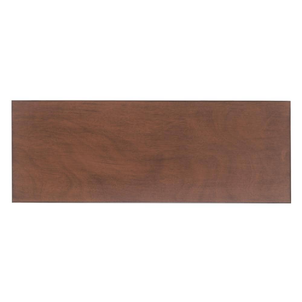 Allura Contemporary French Brown Console Table with Dual Storage Drawers