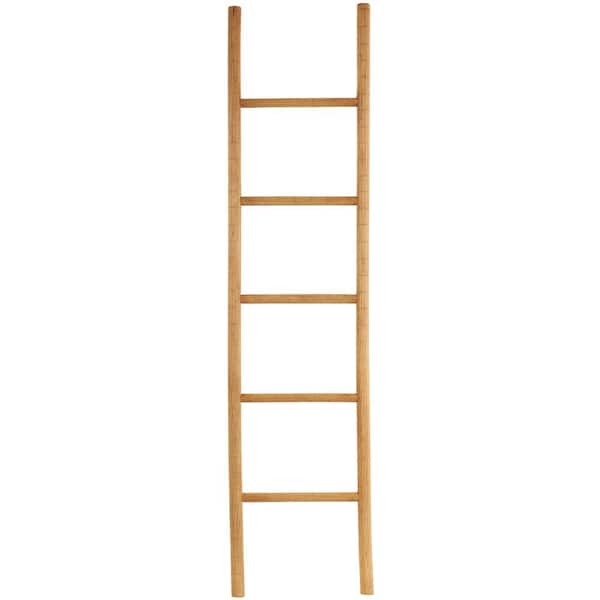 Brown Handmade Wood 5 Rack Ladder