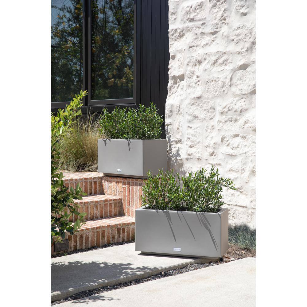 Gray 25" Recycled Plastic Long Box Planter