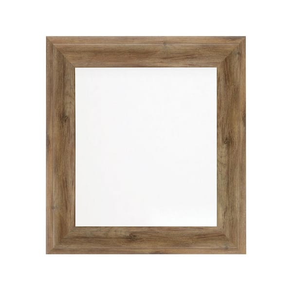 BrandtWorks 22.5 in. W x 27 in. H Americana Brown Rustic Sloped Wall Mirror