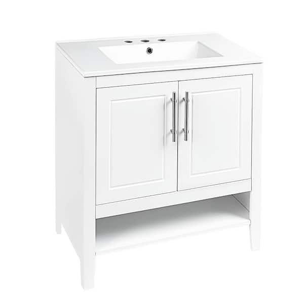 Aoibox 30 in. W White Bathroom Vanity with Single Sink, Combo Cabinet  Undermount Sink, Bathroom Storage Cabinet vanities - Yahoo Shopping