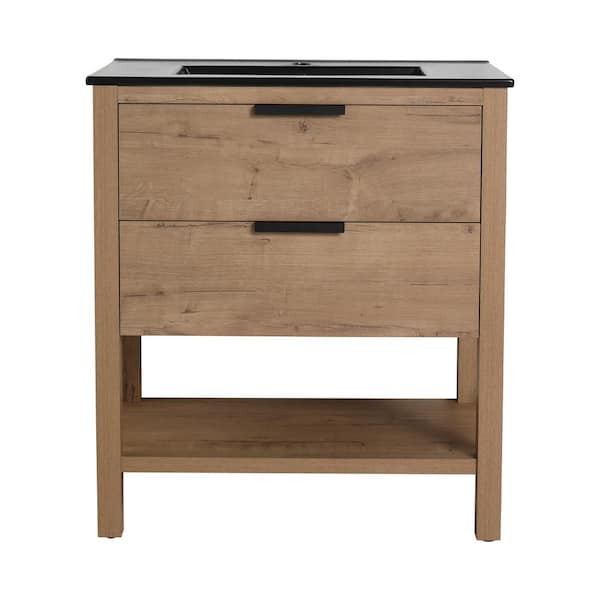 Victoria 30 in. W x 18 in. D x 34 in. H Freestanding Modern Design Single Sink Bath Vanity with Top and Cabinet in Wood