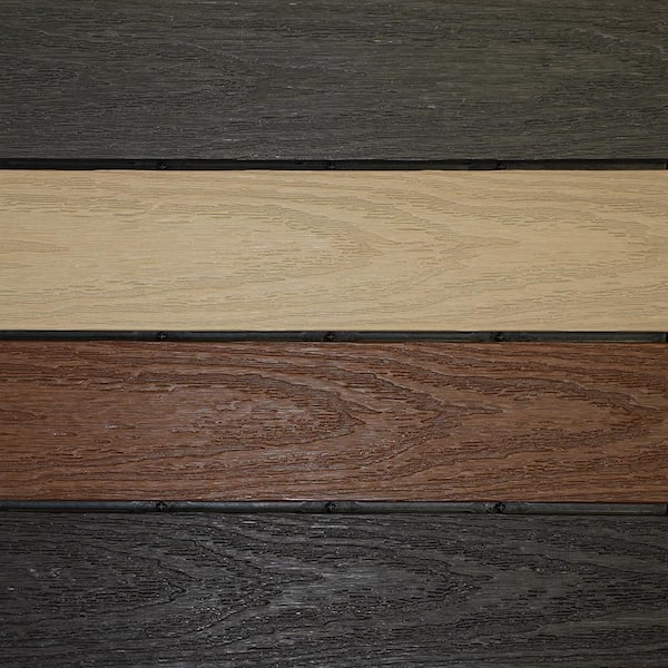 NewTechWood UltraShield Naturale 1 ft. x 1 ft. Composite Quick Deck Outdoor Deck Tile Sample in Multi-Color