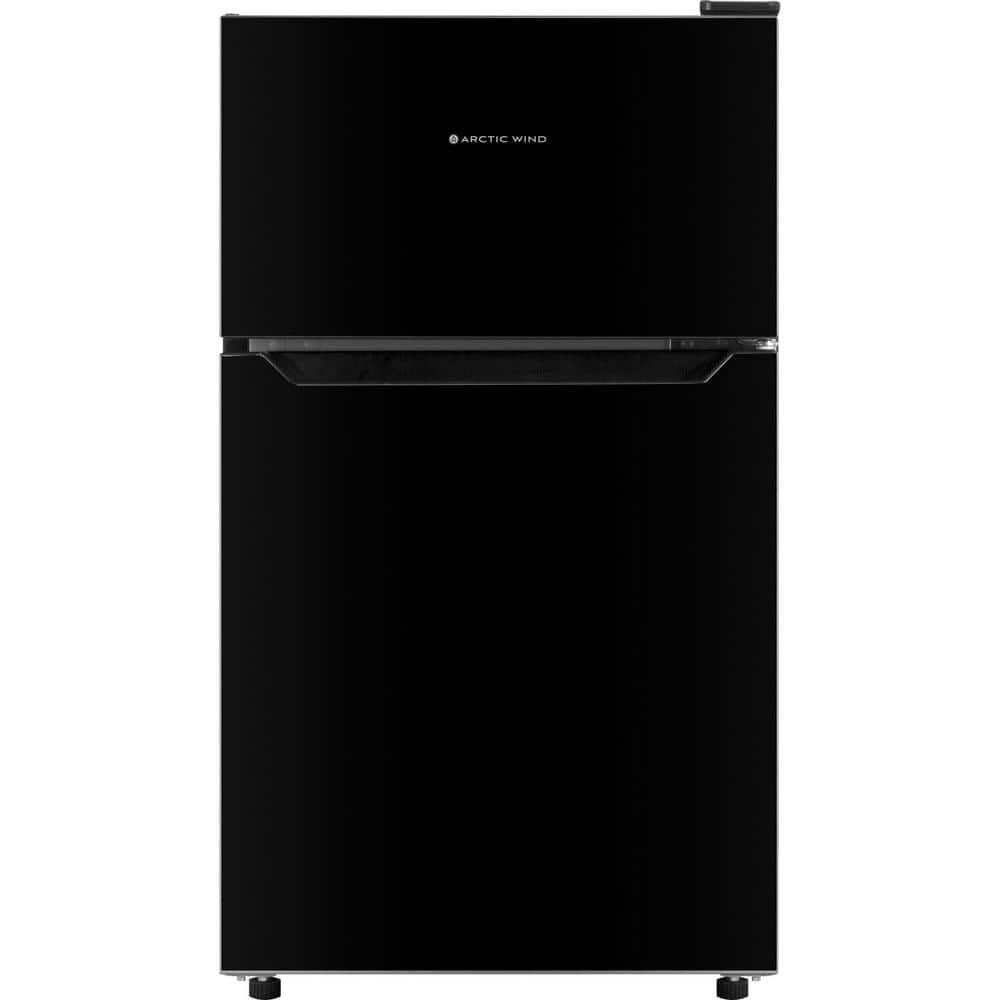 3.3-cu. Ft. Energy Star Compact Mini Refrigerator with Top Mount Freezer, 2-Liter Bottle Rack in Black