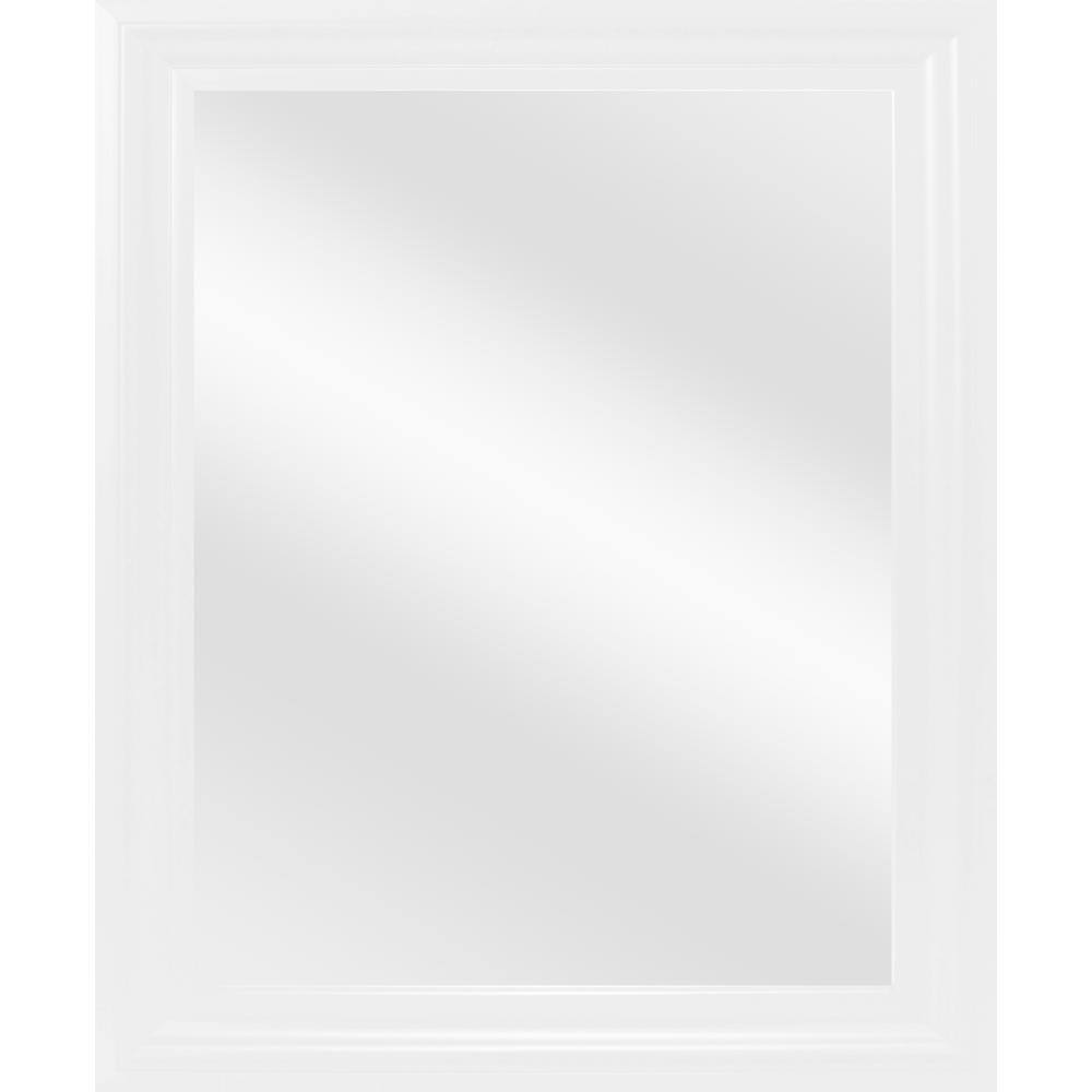 Glacier Bay 24 in. W x 29 in. H Rectangular PS Framed Wall Bathroom Vanity Mirror in White