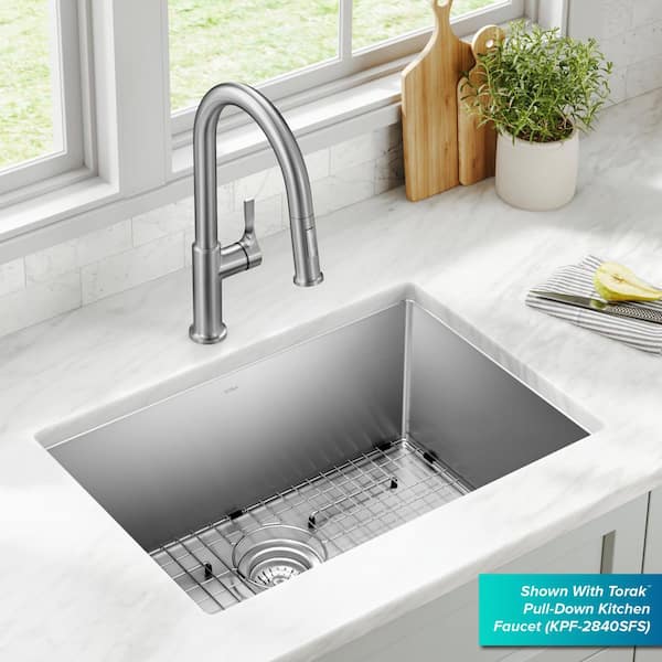 30 Inch Undermount Kitchen Sink - Beslend 30x18x10 Inch Undermount - View #8