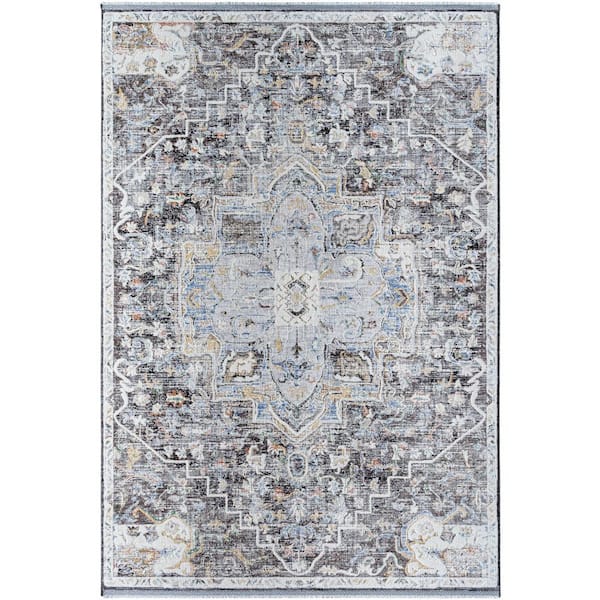 Livabliss Rivaldo Gray Doormat 2 ft. x 4 ft. Indoor Area Rug