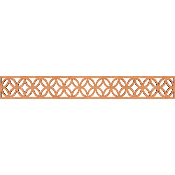 Ekena Millwork Crosby Fretwork 0.375 in. D x 46.5 in. W x 6 in. L Cherry Wood Panel Moulding